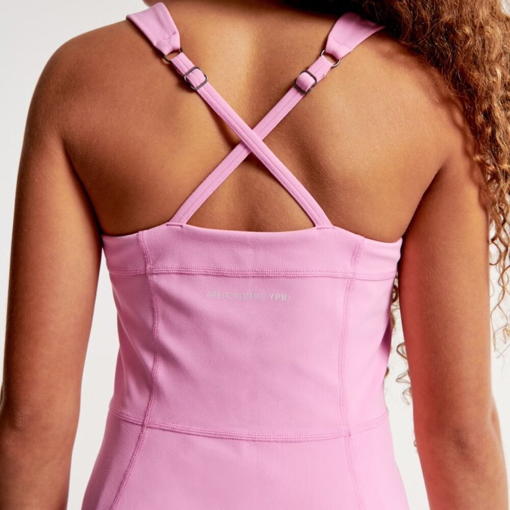 SOLD OUT! Like New Abercrombie Girls ypb mini dress in Bubble Gum Pink Sz 13/14 - Picture 6 of 6